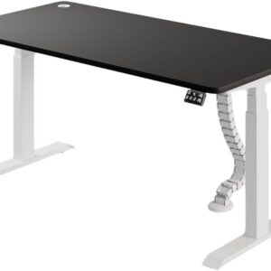 AFTERWORK Electric Height Adjustable Standing Desk, Neo Max Series, Dual Motor, Ergonomic Design, 120x70cm, Black Table Top & White Frame, Advanced Touch Control Black&White | NeoMax120BW